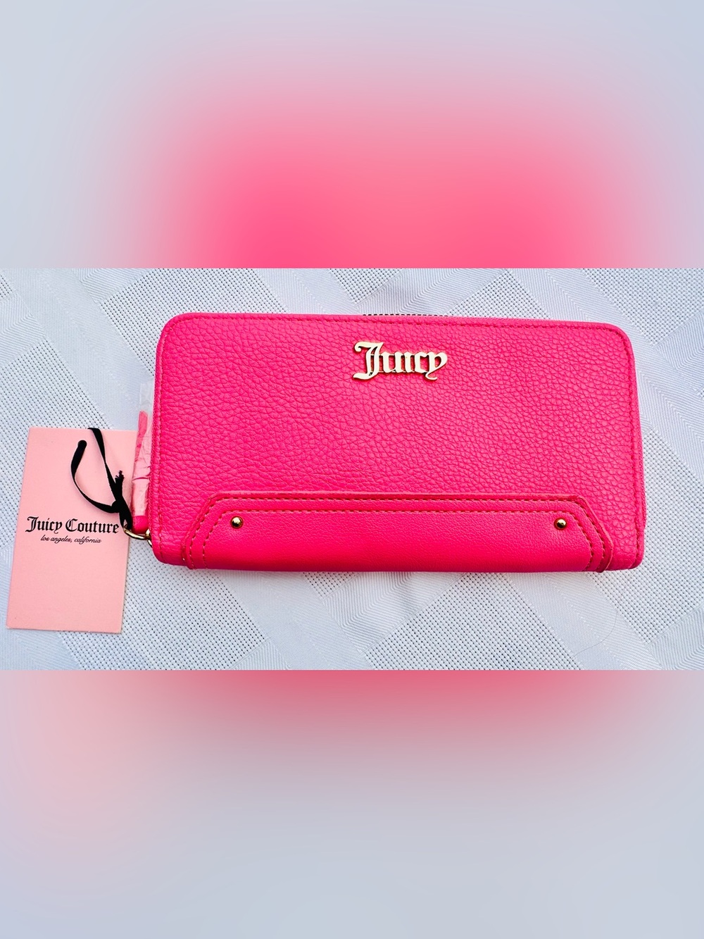 Juicy Couture Pink Lemonade Wallet w/Gold Accents NWT